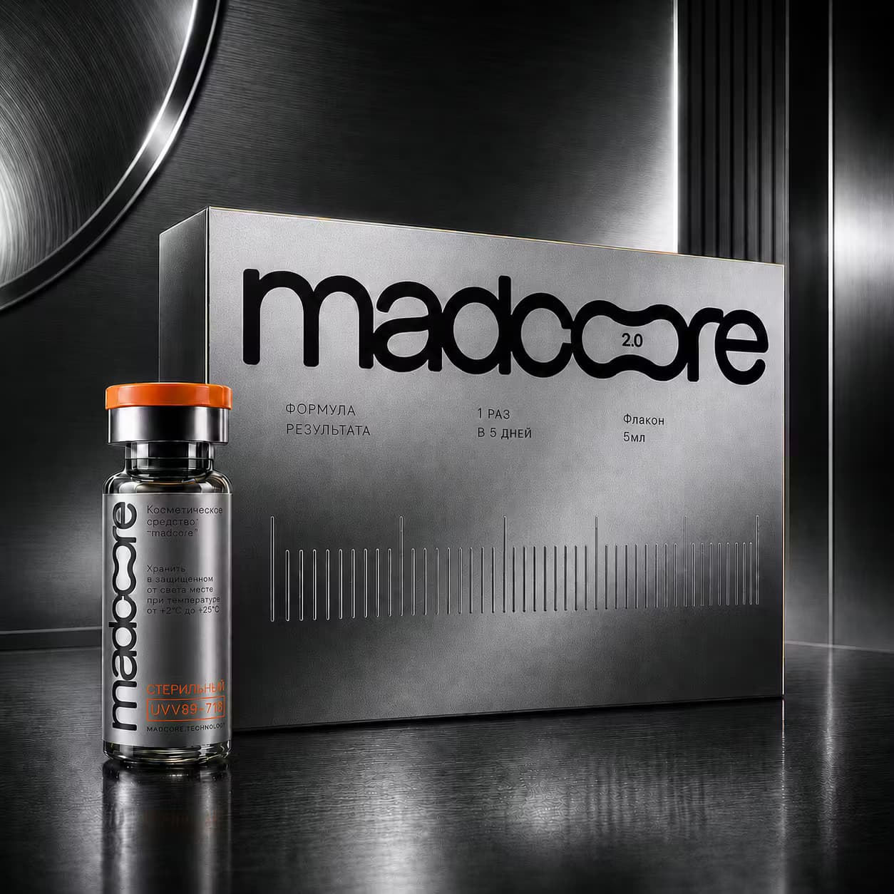 Премиальная металлическая карточка продукта MADCORE 2.0